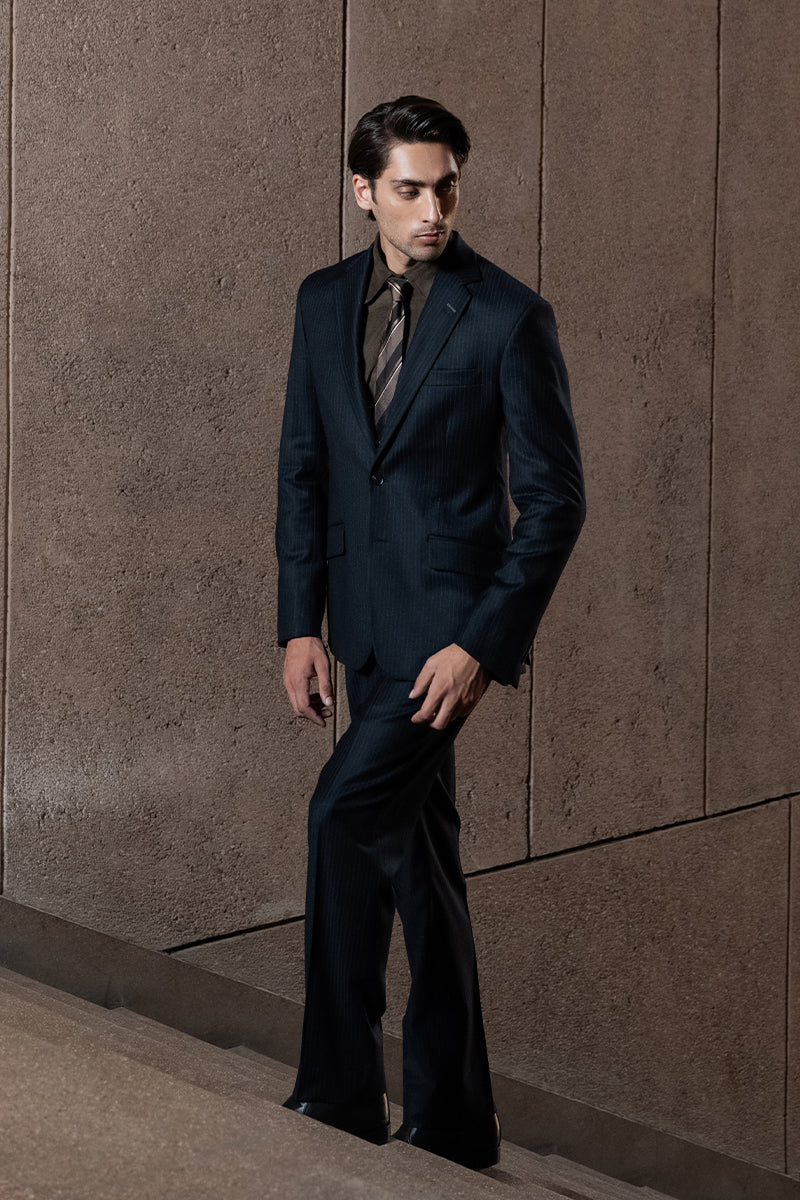 Black Striped Suit – Republic by Omar Farooq