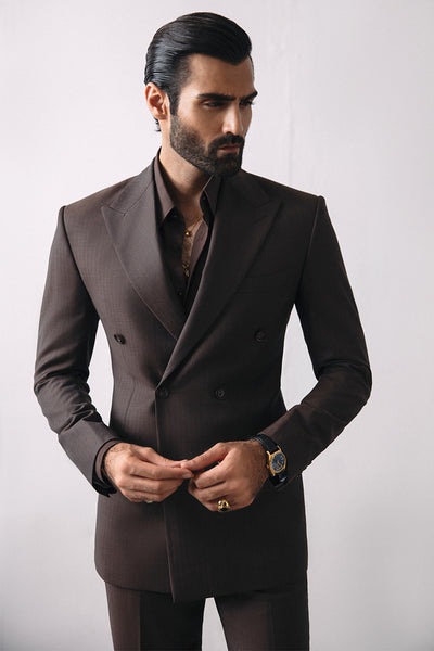 BRUN' DOUBLE BREASTED SUIT – Republic by Omar Farooq