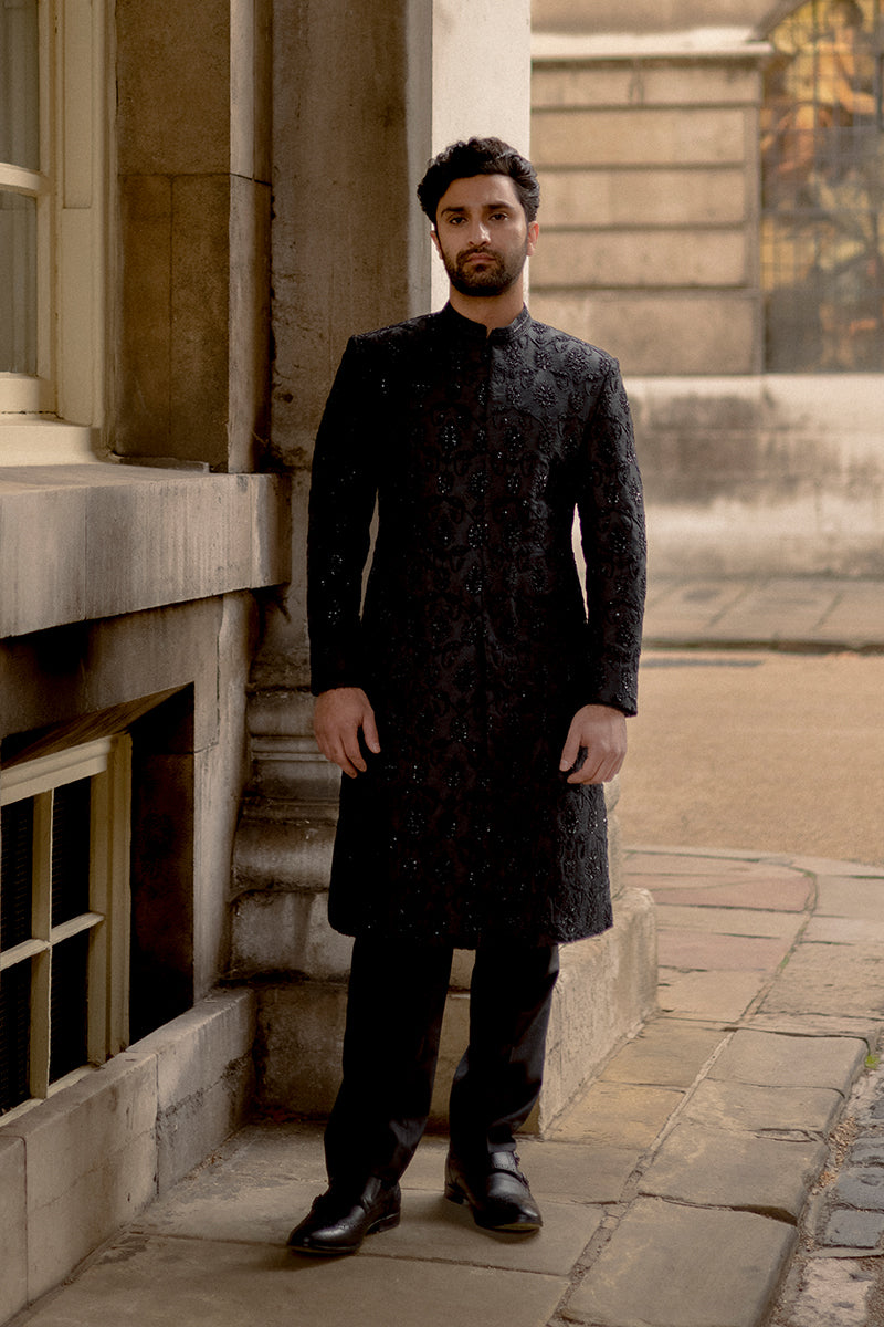 Buy Black Sherwani, Designer Black Sherwani Online – Republic by