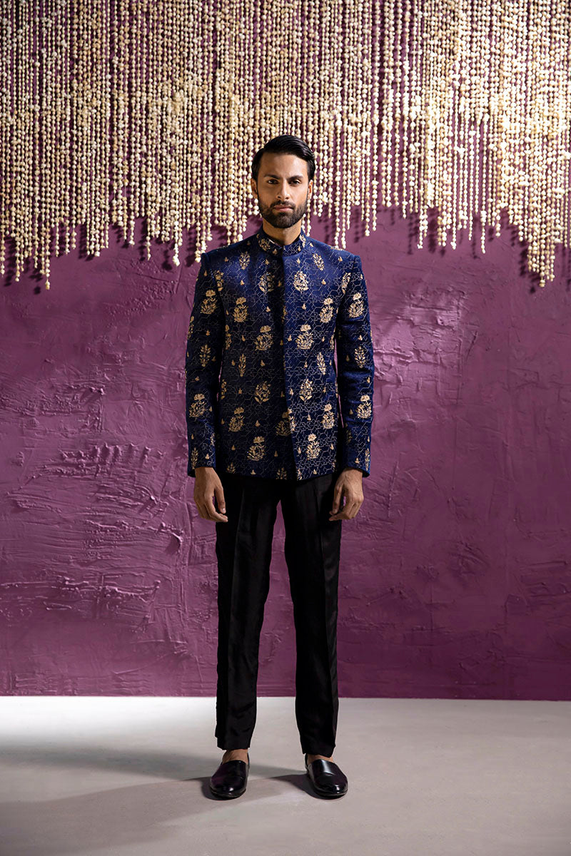 Buy Wedding Navy Blue Prince Coat for Men's at Republic Menswear