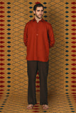 Rust Orange Gandoura Shirt