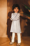 WHITE GREY KURTA PAJAMA