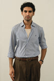 Blue Striped Cotton Shirt