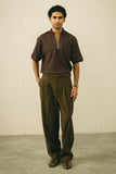 Burgundy Textured Polo Shirt