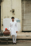STRIPED FRONT PANEL KURTA TROUSER