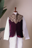 MAROON EMBELLISHMENT WAISTCOAT