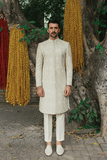 IVORY GOLD EMBROIDERED SHERWANI